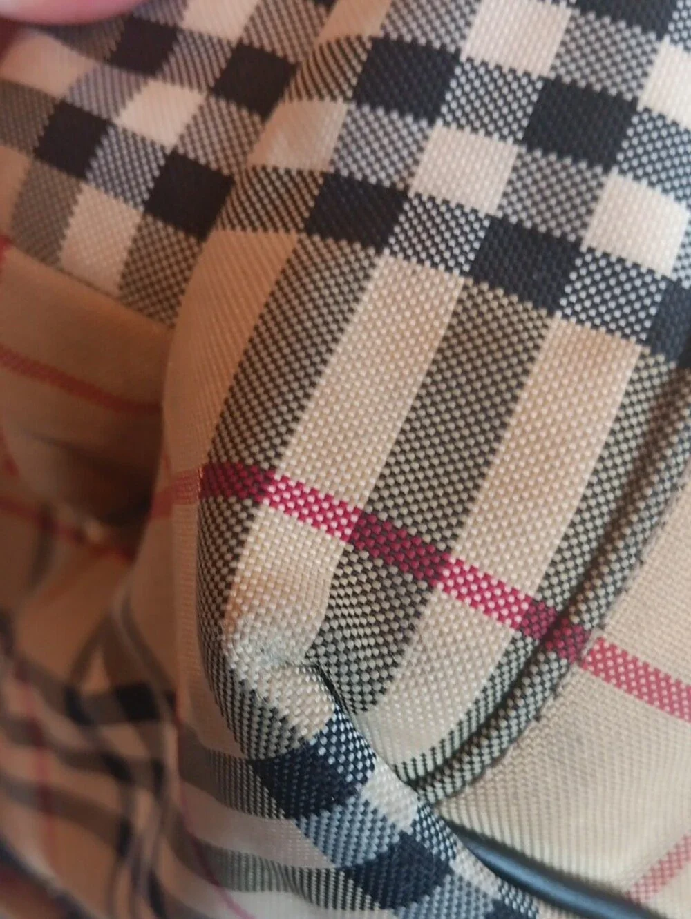 Classic Check Pattern Tan Backpack